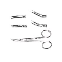 Nožnice očné rovné, 11 cm