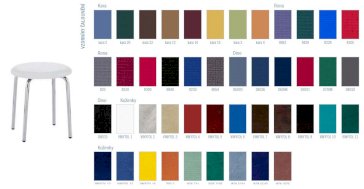 Stolička Sellula,chróm,čalúnená