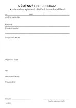 Výmenný list - poukaz (100 ks)