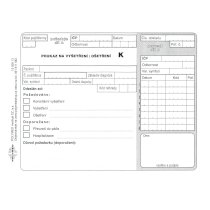 Poukaz vyšetrenie/ošetr. K (100 ks)