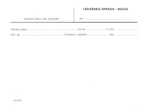 Lekárska správa - nález A5